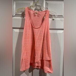 Coral Sleeveless Racer Back Tank Top